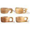 Holzbecher Reisebecher Geschirr Salatschüssel Leichtgewicht Schreibtischdekoration Teetasse für Rucksackreisen Draußen Haushalt Picknick Wandern