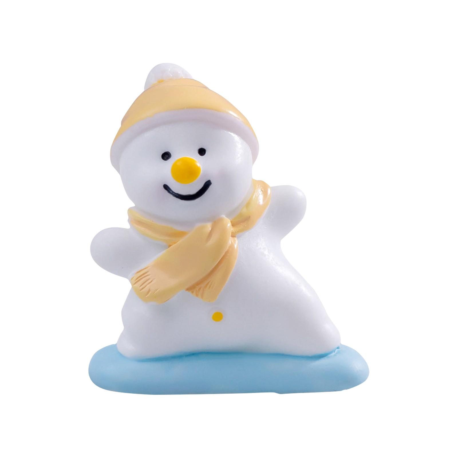 Миниатюрные милые фигурки снеговиков, рождественские украшения, аксессуары для хрустальных бутылок, набор праздничных снеговиков для праздничного декора