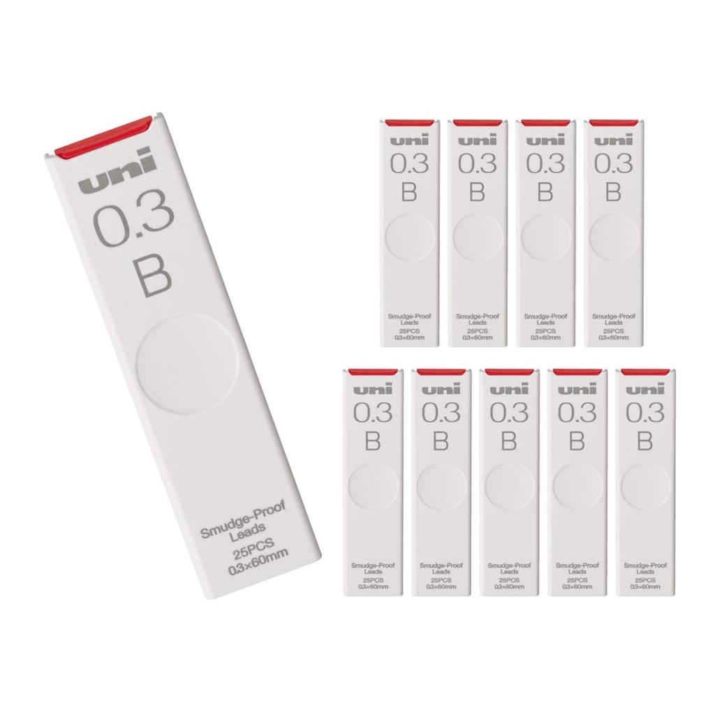 Mitsubishi Pencil Mechanical Pencil Lead uni B 10pcs Box ULS0325B 0.3
