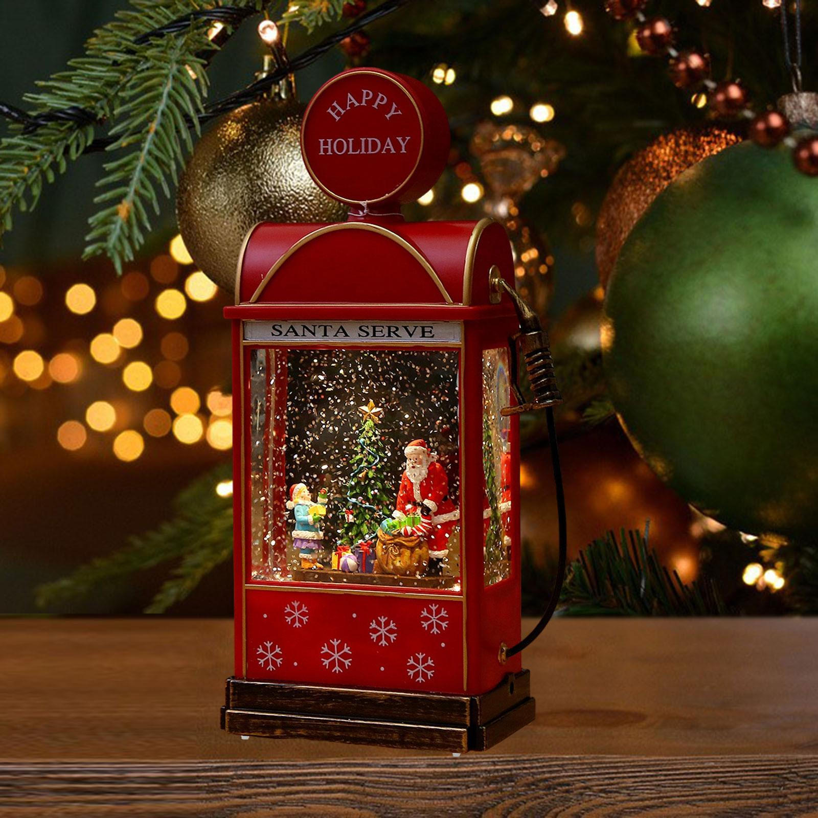 

Різдвяний ліхтар зі снігової кулі. Освітлений ремісничий предмет. Колекційна блискуча музика