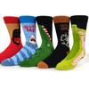 5 Pairs/Pack Men Funny Socks Casual Hip Hop Creative Cartoon Novelty Calcetines Hombre Street