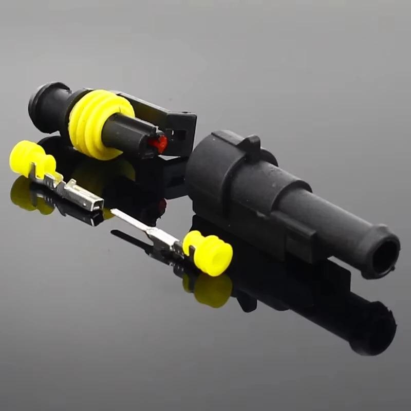 5 Sets Kit 1/2/3/4 Pin Way Waterproof Electrical Wire Automotive Connector Plug for Car Automotive Wire Connector Plug