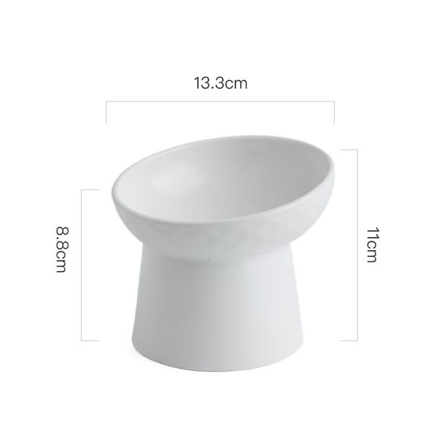 Cat Nordic Style Food Water Bowl Pet Animal Ceramic Eating Dishes High Foot Raised Puppy Cats Matte Bowls Elevated Dog Bowls