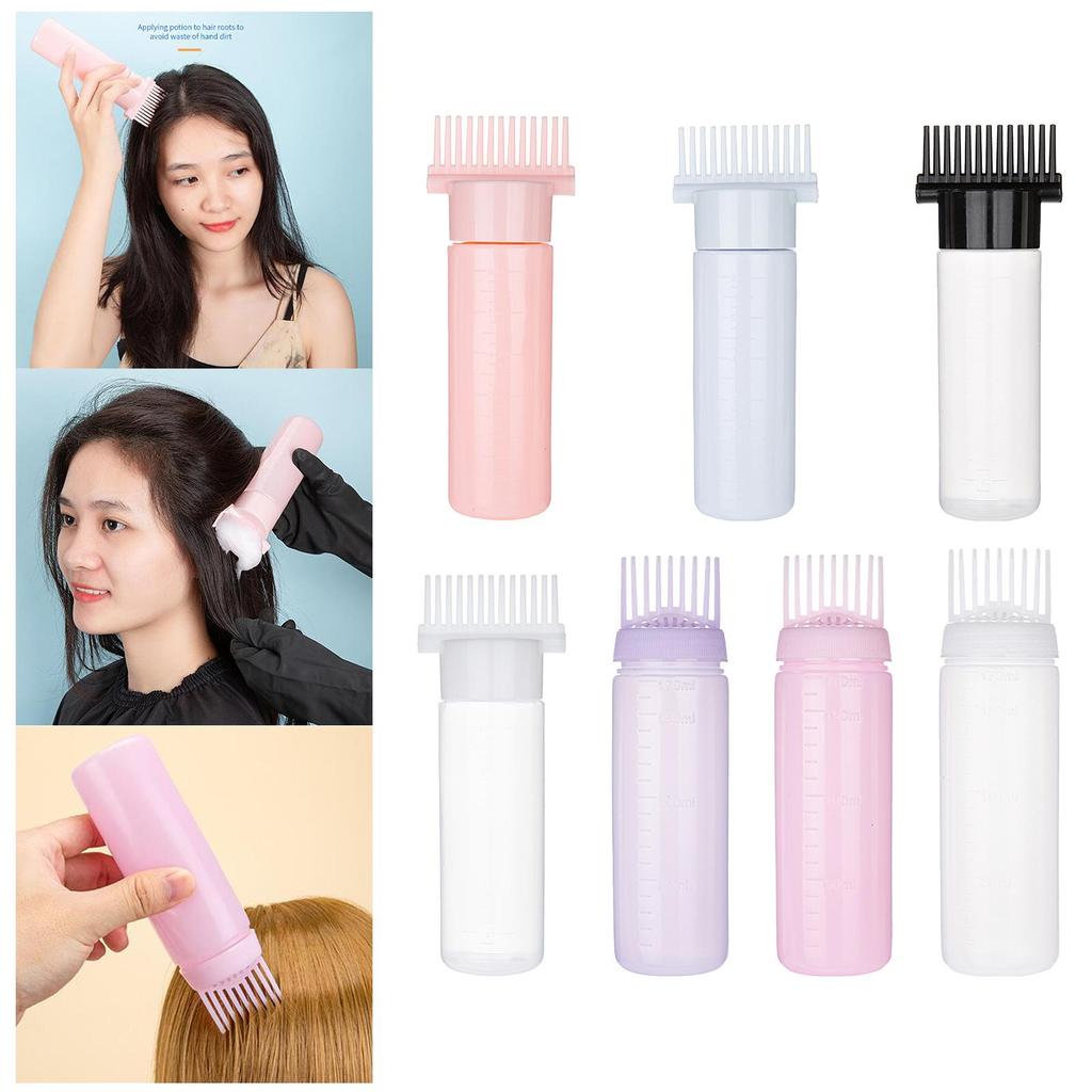 Comb Applicator Bottle Empty Squeeze Bottle for Home Salon Barbershop