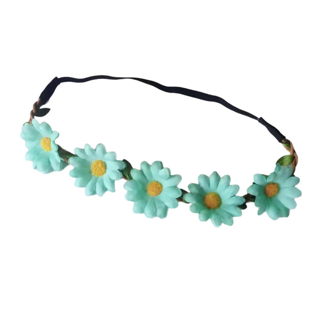 Unique Floral Wreath Daisy Hair Accessories Elastic Flower Headband Headwear For Festivals And Weddings Halloween Party