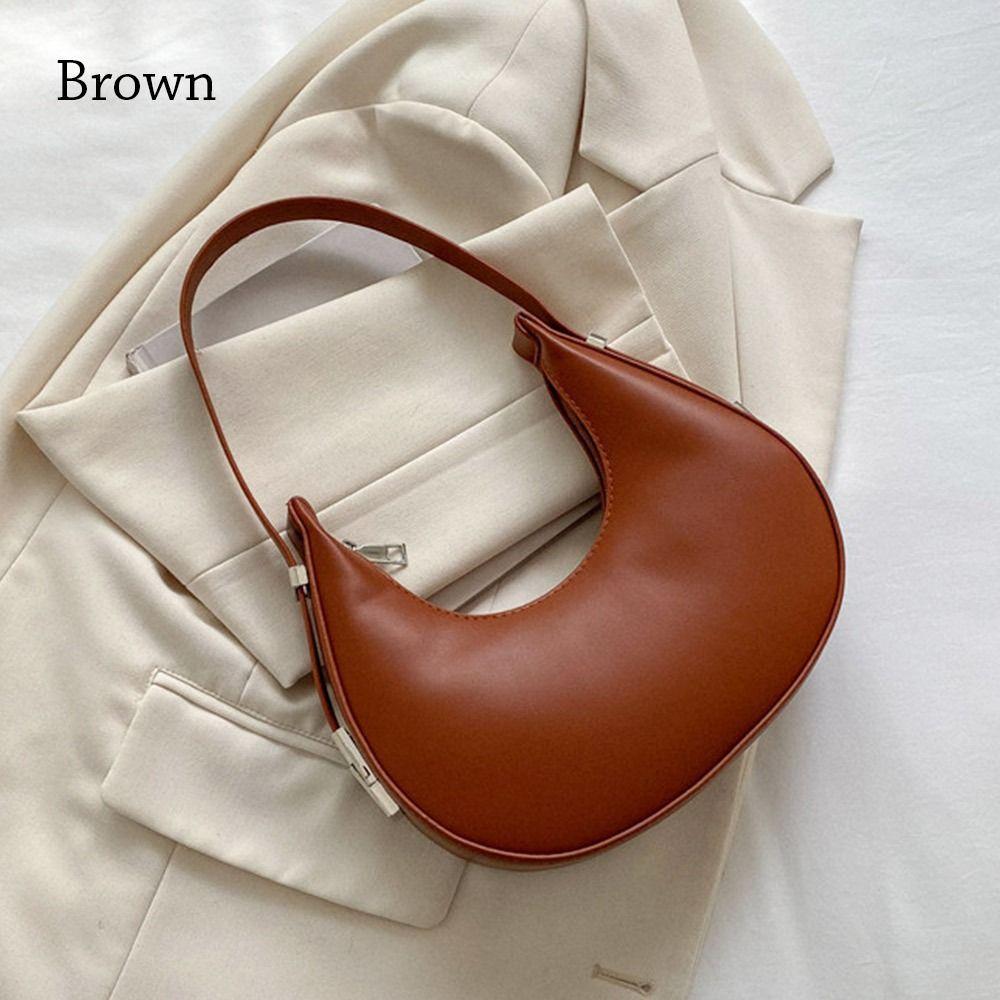 Women Female Solid Color PU Leather Clutch Handbags Tote Bags Hobos Bags Underarm Bag