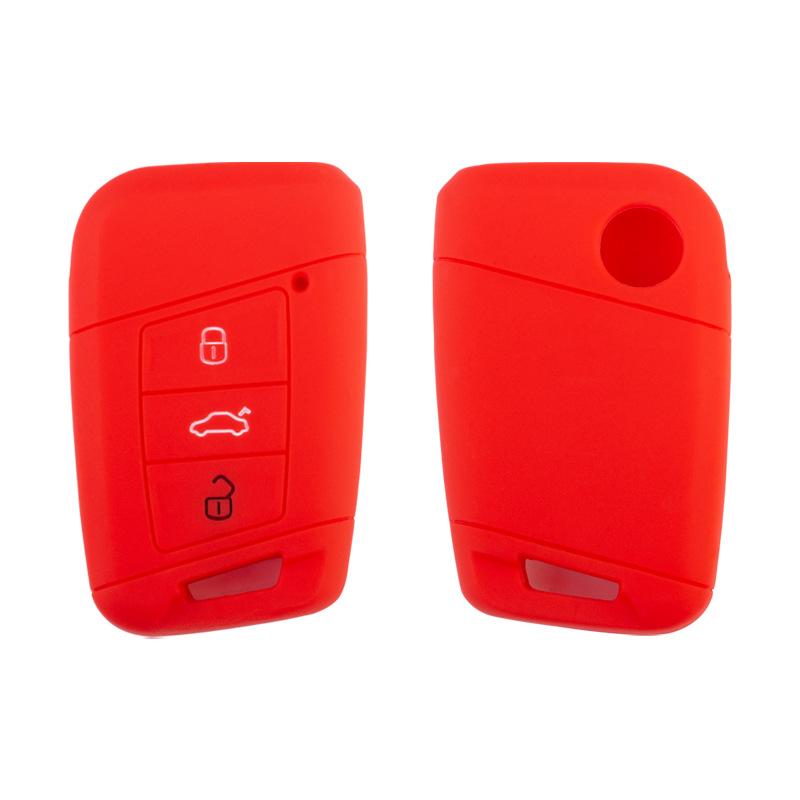 Suitable for Volkswagen CC Weilan 3-button Silicone Key Bag Magotan B8 Passat Arteon Key Cover Remote Control Cover