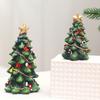 Lifelike Mini Christmas Tree Statue Resin Christmas Tree Ornaments  Home Xmas Decor