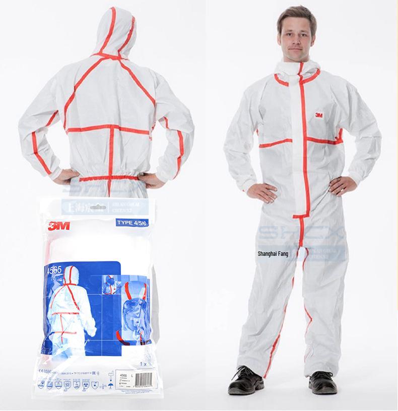 3M Protective Suit 4510/4515: Breathable, Dustproof, Chemical-Resistant Suit for Paint Spraying.