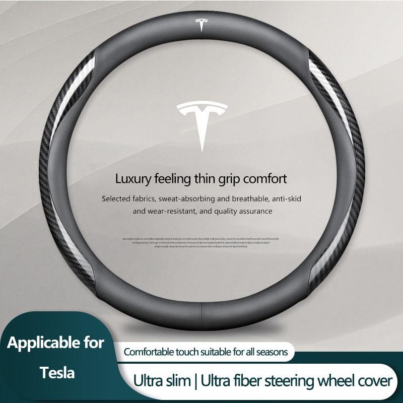 Fashion Car Steering Wheel Cover Non-Slip Steering Wheel Booster Cover For Tesla Model 3 Model S Model X Model Y Roadster Bonina Coil