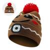 Children's LED Lighting Knitted Hat, Outdoor Running Fitness Rechargeable Removable and Washable Warm Wool Hat