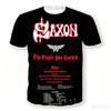 Saxon 3D Print Sport Quick-dry Breathable Men T-shirt Hip-hop Heavy Metal Punk Rock Band Street Casual Fashion Short-sleeve Top