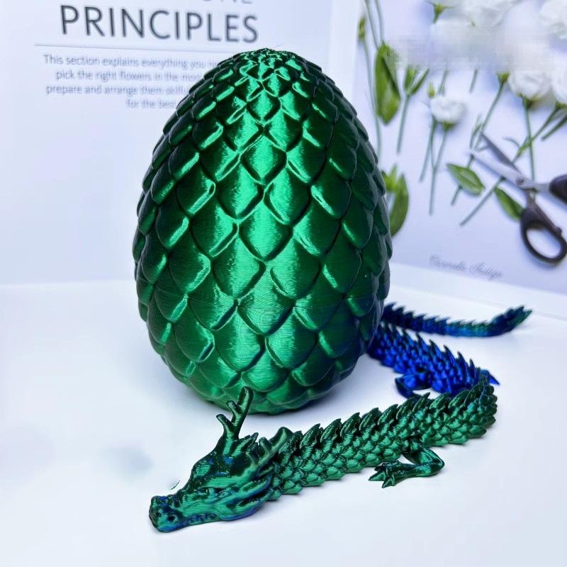3D Printed Dragon with Egg Joints Full Body Joints That Can Be Moved and Rotated Desktop Decorations Creative Children's Toys