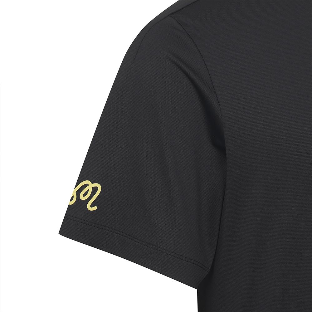 MALBON GOLF Back Bucket Point Mock Neck T-Shirt Black (Man)