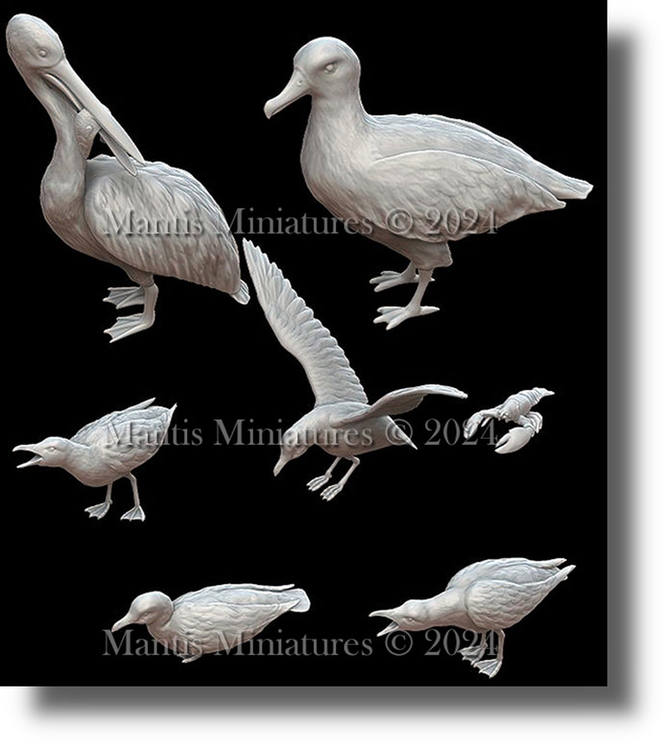 

Mantis Miniature Animal Series Animal Set 53 European Seabird Resin Kit Man35179 1/35