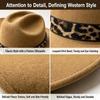 Leopard Hat Band Fedora Hat Felt Dress Hat New Western Cowboy Hat  Men Women