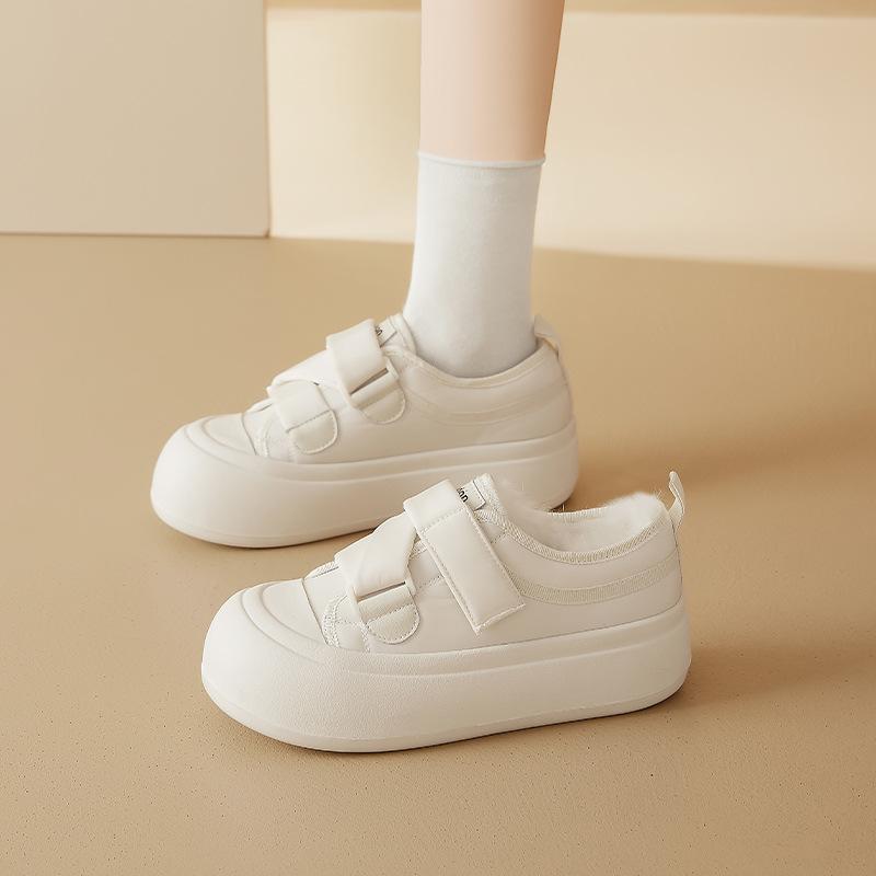 Augustine Velvet Little White Shoes Women's 2025 New Winter Thickened Cotton Shoes Muffin Platform Casual Sports Shoes