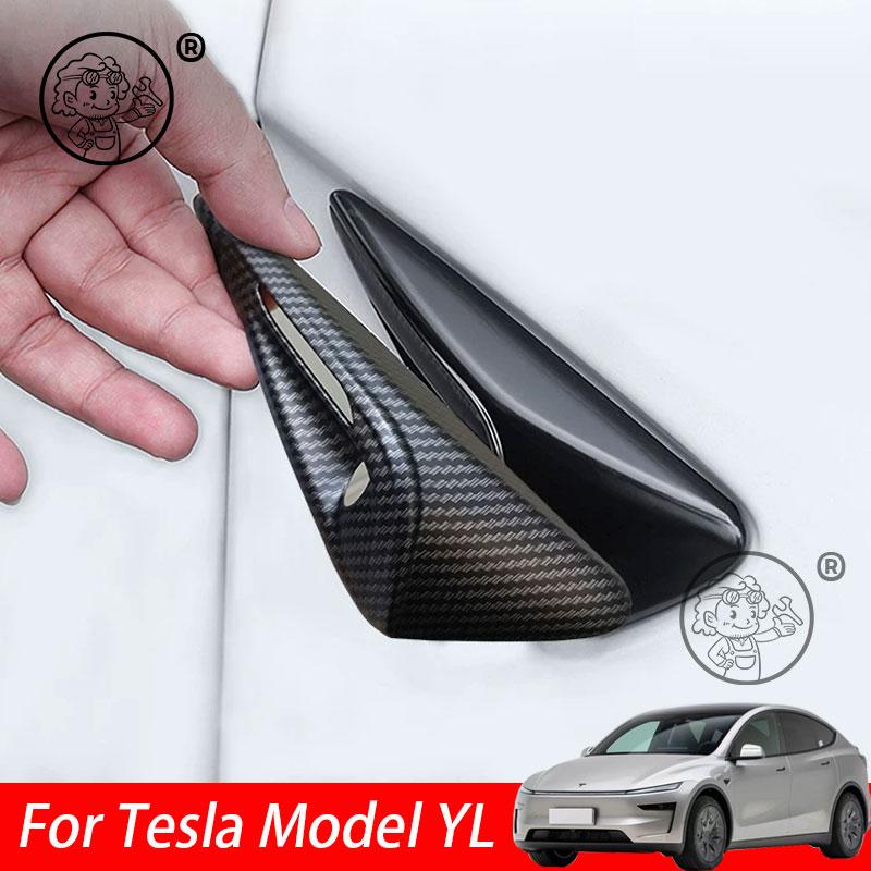 For Tesla Model YL 2026 2027 Car Leaf plate camera protection cover body Carbon fiber decorative Car modification accessories