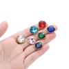5pcs/lot Stainless Steel Glass Crystal Square Shape Charms Pendants for DIY Necklace Beads Jewelry Making Accessories