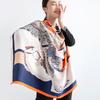 Hengyuanxiang 'Ride a Dream' Mulberry Silk Square Scarf