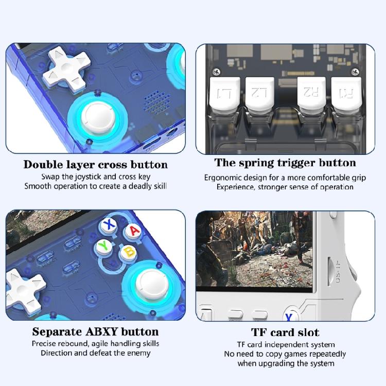 Lightweight Retro Open Source Gaming Handheld System 128GB Storage Smooth Emulation Multiple Platform Emulator Support