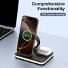 15W Foldable Magnetic Stand: 3-in-1 Wireless Charger for Phone, Watch & Earbuds
