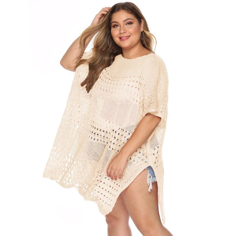 

Женское платье с открытыми плечами Plus Plus Женская рубашка с открытыми плечами Повседневные платья 4XL абрикосовый