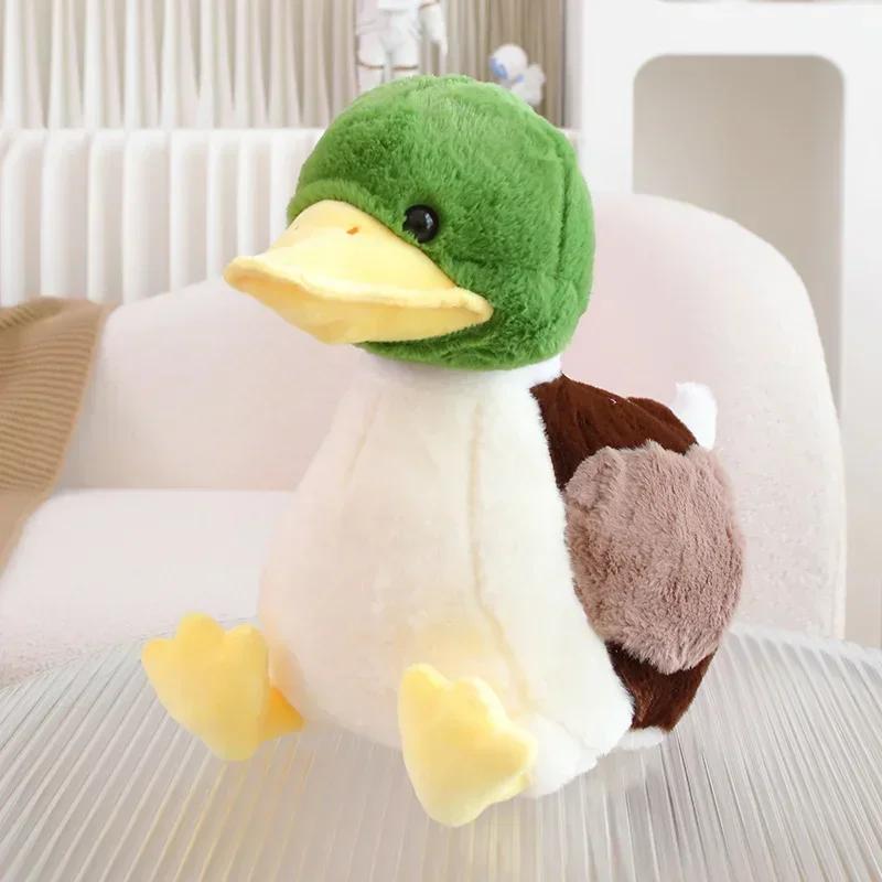 Simulation Small Yellow Duck Kawaii Wild Green Duck Plush Toys Cartoon Stuffed Animals Dolls Soft Throw Pillow Toys Room Decor