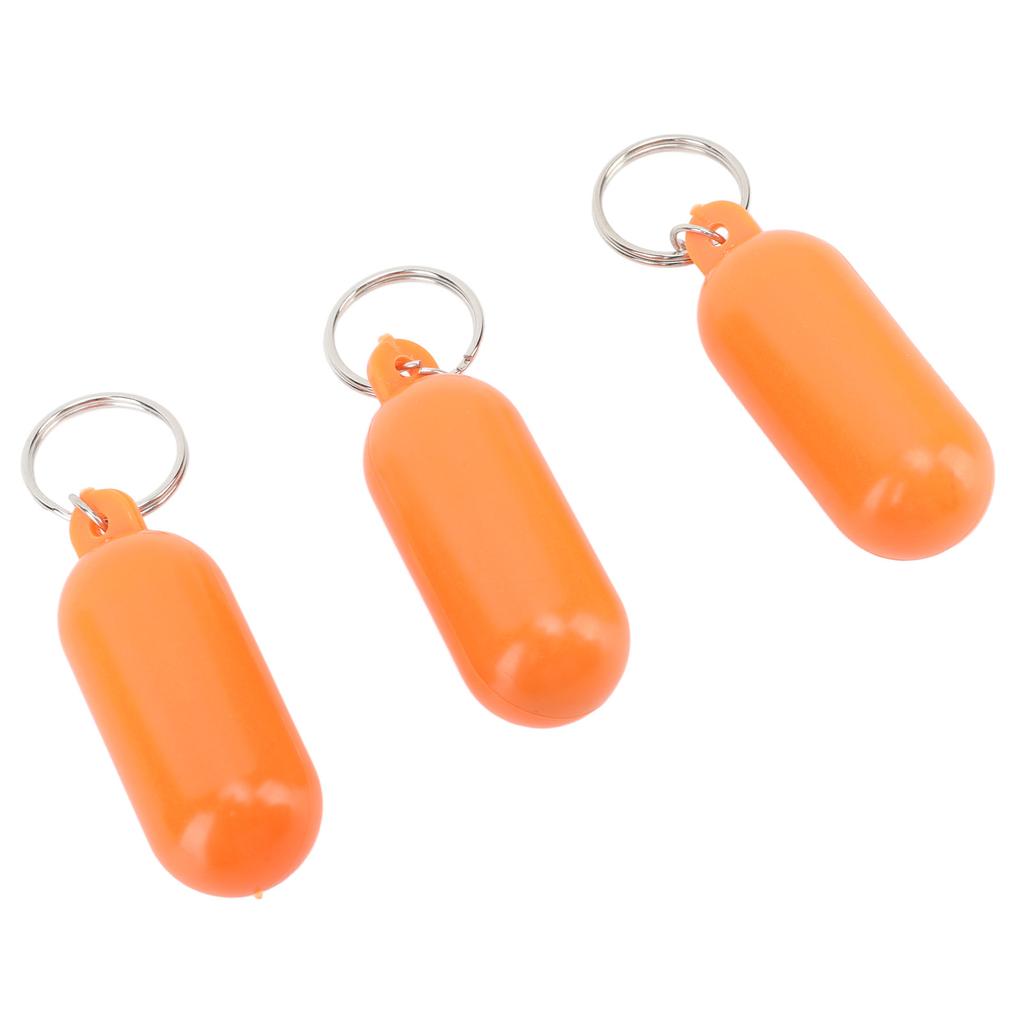 3PCS Floating Keychain Stainless Steel ABS Waterproof Key Holder Boating Key Chain for Fishing Surfing Sailing Outdoor