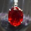 Λονδίνο Κόκκινο Τοπάζι Κρεμαστό Οβάλ Σχήμα 85.35 Ct Ασήμι 925 Στερλίνα Φυσικοί πολύτιμοι λίθοι my-410-k
