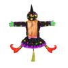 Crashing Witch Into Tree Halloween Decoration with LED Light Outdoor Lighted Flying Witch for Tree Yard Patio Porch Decoration