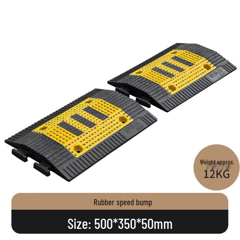 Brangdy Heavy-Duty Rubber Road Speed Bump One Size