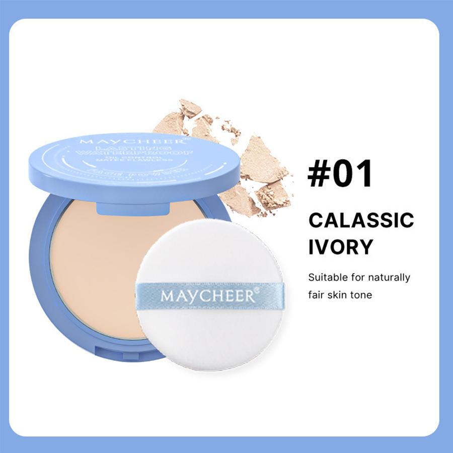 Oil Control Face Powder Matte Waterproof Setting Powder + Matte Lipstick Makeup Set