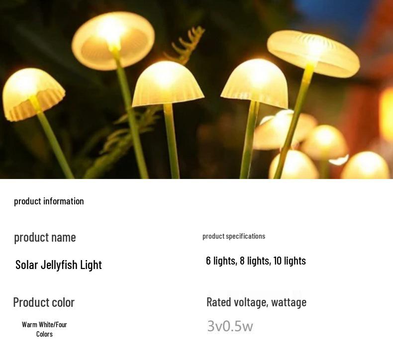 Solar Jellyfish Lights for Garden and Camping - Perfect for Courtyards, Parties, and Christmas Decorations