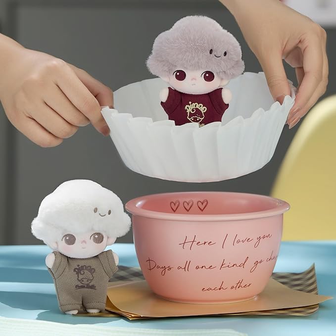 POP MART DIMOO Серия Crush on Coffee-Мягкий плюшевый брелок-подвеска Блайнд-бокс, Случайный дизайн Коллекционные фигурки Игрушки Домашние украшения, Одиночная коробка