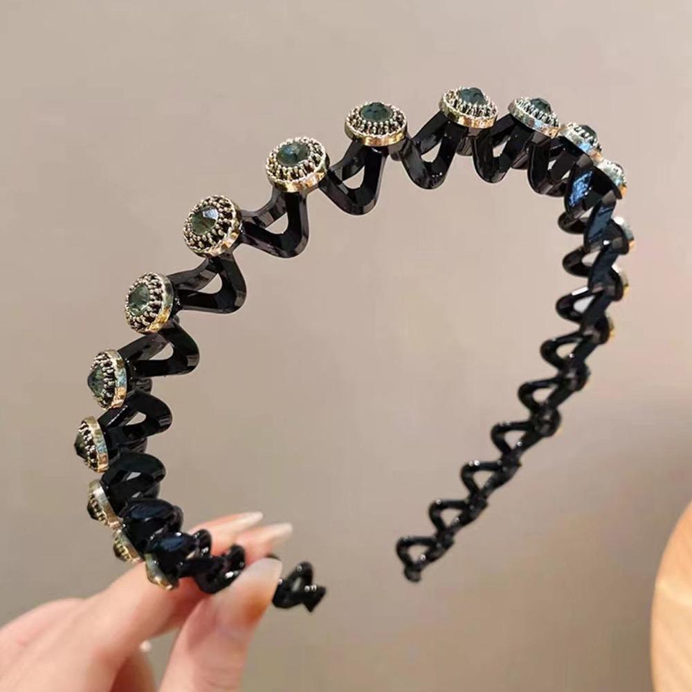 Flower Braided Tools Hairband Pearl Hair Toothed Headband  Hair Styling Accessory