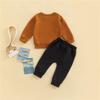 Autumn Baby Boys Clothes Sets Letter Print Long Sleeve Casual Sweatshirt+Pants 2pcs Toddler Clothes Sports Suit New