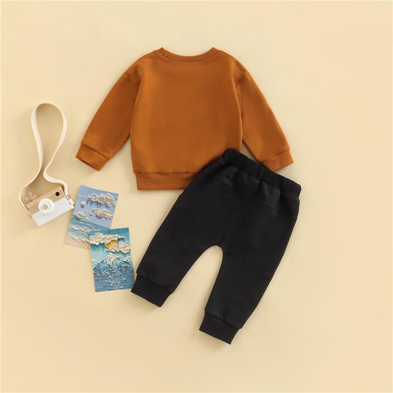 Autumn Baby Boys Clothes Sets Letter Print Long Sleeve Casual Sweatshirt+Pants 2pcs Toddler Clothes Sports Suit New