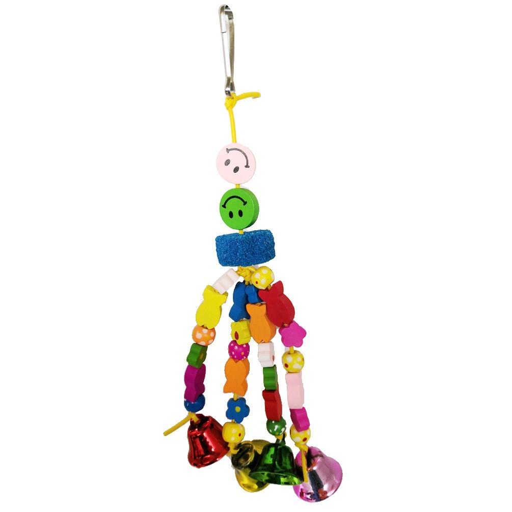 Parrot Wooden Chew Toy With Sanded Texture For Birds And Parrots