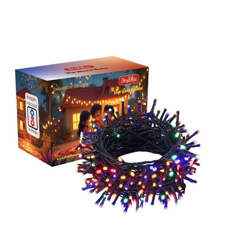 

12 Meter (39Ft) LED Rice String Lights – Multi Color Fancy Fairy Lights for Indoor Outdoor Use, Bedroom, Wedding & Festival Ambience Pack of 1