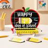 Safe Rounded Corner Wood Sign First Day of School Chalkboard Sign, Reusable Wooden Milestone Board, Back to Party Decoration Photography Prop