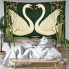 1pc Romantic Swan Pattern Tapestry, European Classic Style Bohemian Home Decor for Living Room or Bedroom, Holiday Gift with Free Installation Kit