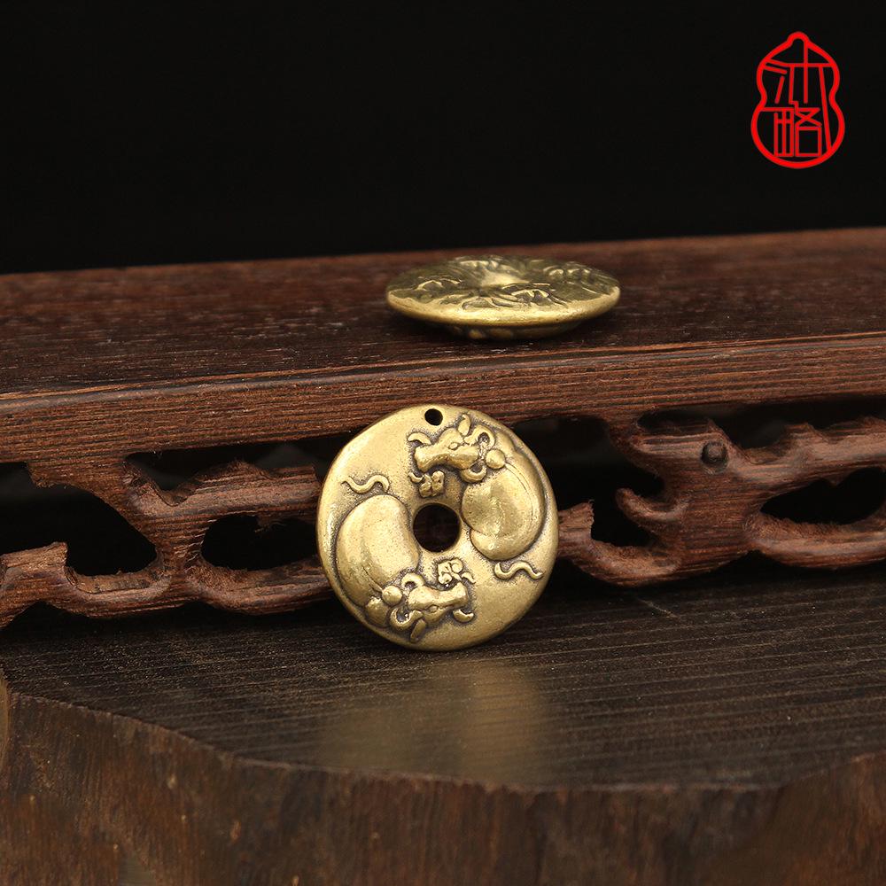 Handmade Solid Brass Zodiac Ox Keychain Pendant