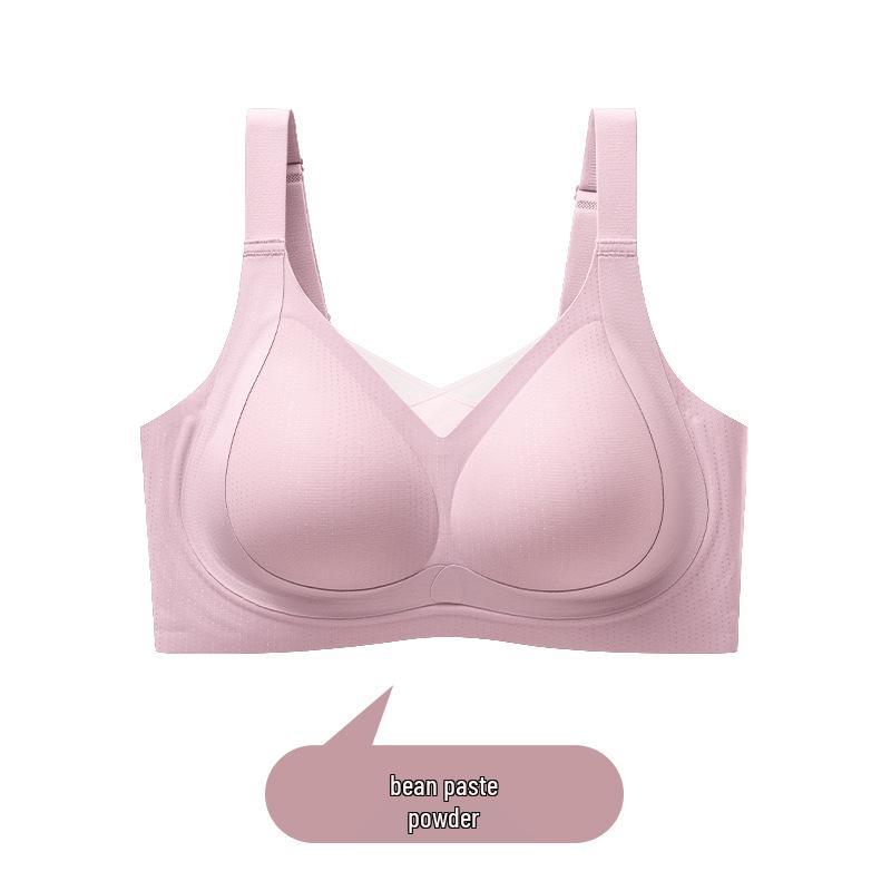 Women's Plus Size Seamless Wire-Free Push-Up Bra - Lift & Support with Breathable Side Boob Control