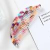 Hot-selling Semi-circular Acetate Hair Comb: Portable Anti-static Marble Design for Women