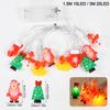 Christmas LED Light String Santa Claus Snowman Xmas Tree Hanging Ornaments Navidad Decoration For Home New Year Gift