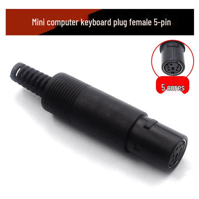 PS2 Male Mini DIN 3-8 Pin Soldering Wire Keyboard Plug