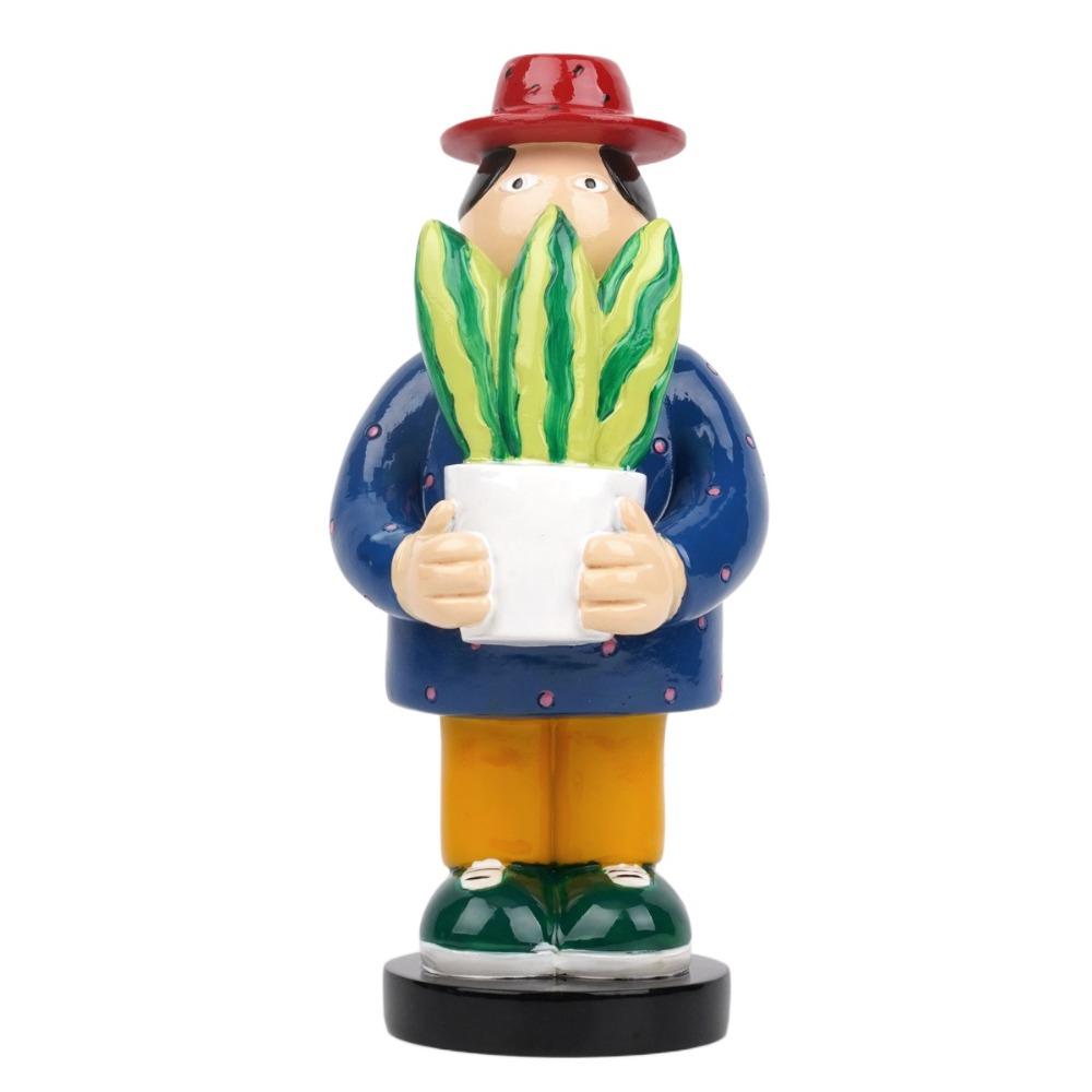 Handmade Funny Character Statue Rural Characters Funny Dolls Ornament  Farmhouse Bookshelf