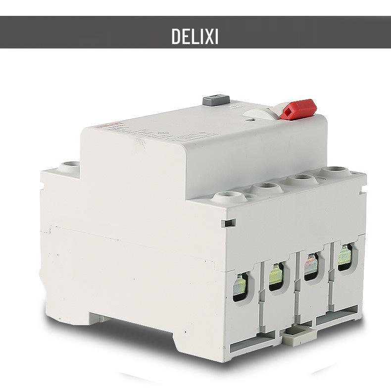 Delixi Mini Circuit Breaker DZ47L 2P/4P with Earth Leakage Protection, 63A/100A for Household Use