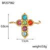 CARLIDANA Shiny Stainless Steel Star Pendant Moon Cross Colorful Rhinestone Charms Making Women DIY Necklace Bracelet Earrings